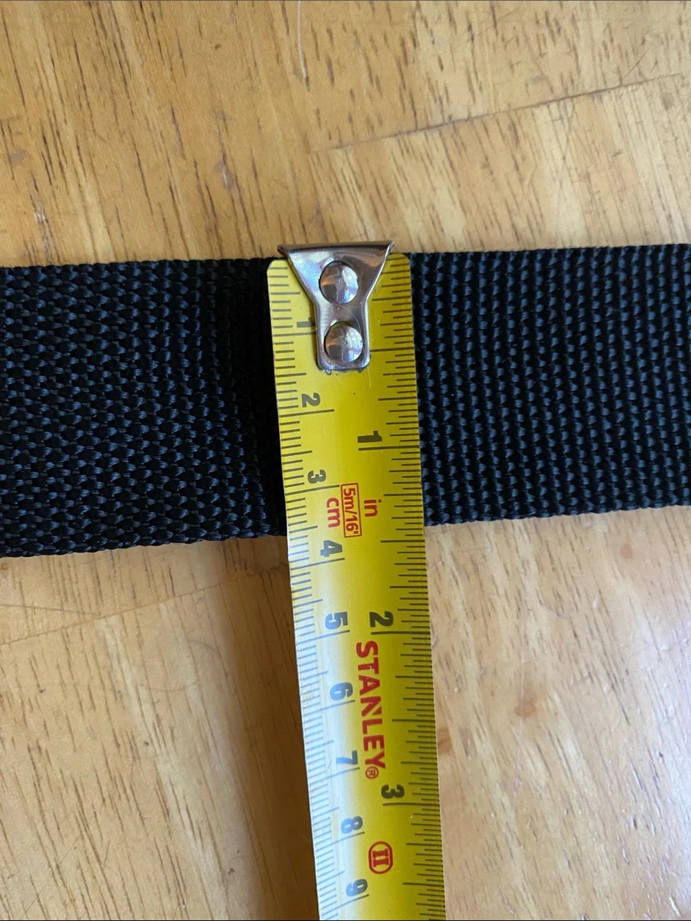 V ! Black canvas gold tone hardware 27-43” strap for bag